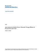 Interventions for middle school students : dosage effects of Project Alert and Trust